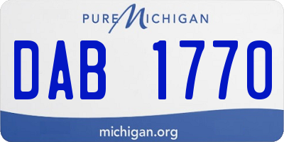 MI license plate DAB1770