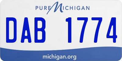 MI license plate DAB1774
