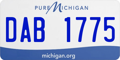 MI license plate DAB1775