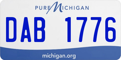 MI license plate DAB1776