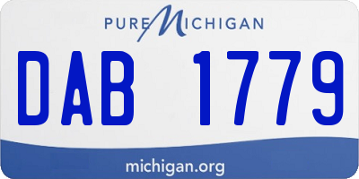 MI license plate DAB1779