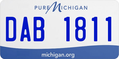 MI license plate DAB1811
