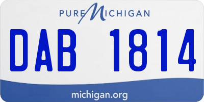MI license plate DAB1814
