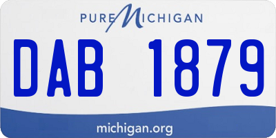 MI license plate DAB1879