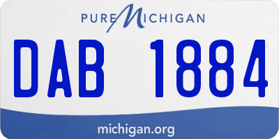 MI license plate DAB1884