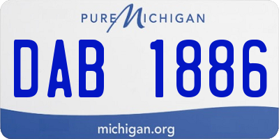 MI license plate DAB1886