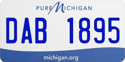 MI license plate DAB1895