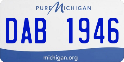 MI license plate DAB1946