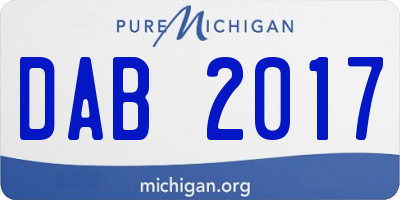 MI license plate DAB2017