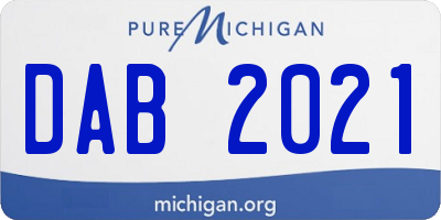 MI license plate DAB2021