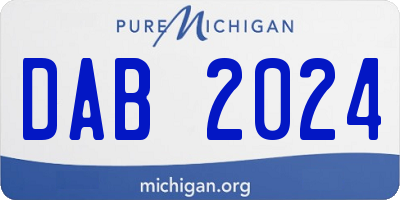 MI license plate DAB2024
