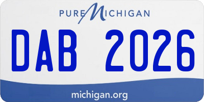MI license plate DAB2026