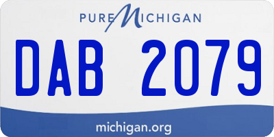 MI license plate DAB2079