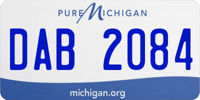 MI license plate DAB2084