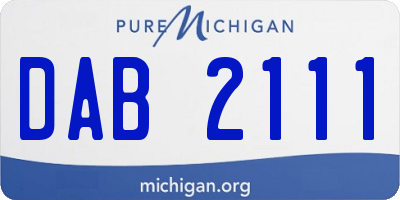 MI license plate DAB2111