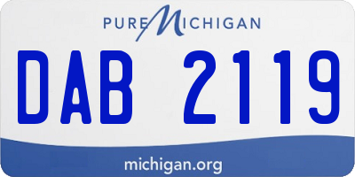 MI license plate DAB2119