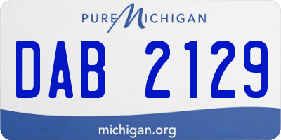 MI license plate DAB2129