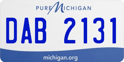 MI license plate DAB2131