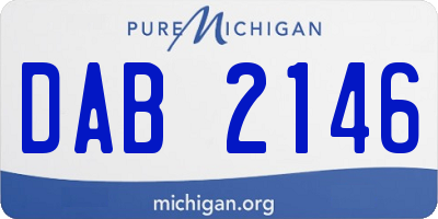 MI license plate DAB2146