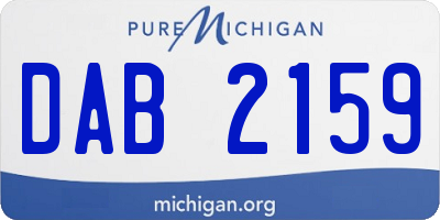 MI license plate DAB2159