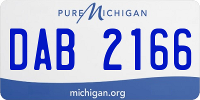 MI license plate DAB2166