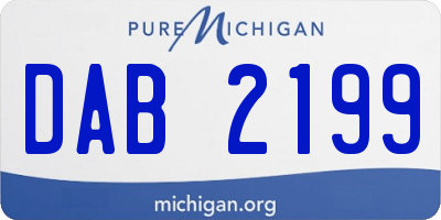 MI license plate DAB2199