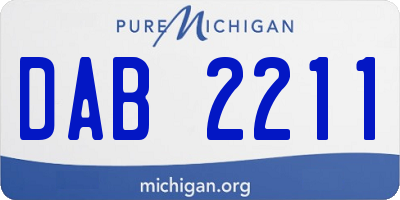 MI license plate DAB2211