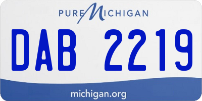 MI license plate DAB2219