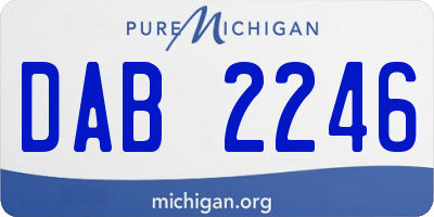 MI license plate DAB2246