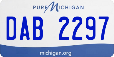 MI license plate DAB2297