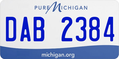 MI license plate DAB2384