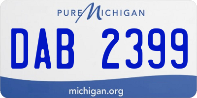 MI license plate DAB2399