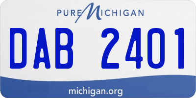 MI license plate DAB2401