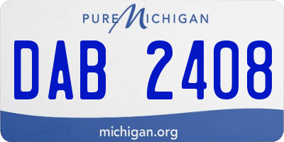 MI license plate DAB2408