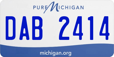 MI license plate DAB2414