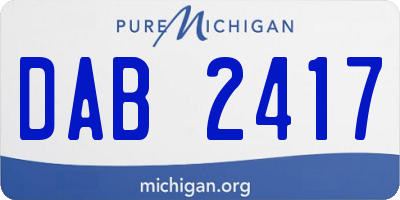 MI license plate DAB2417