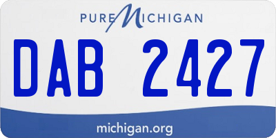 MI license plate DAB2427