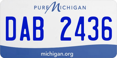 MI license plate DAB2436