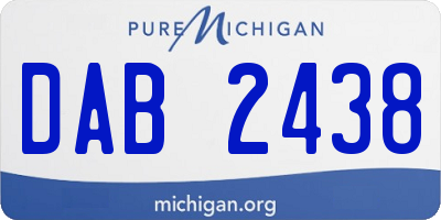 MI license plate DAB2438