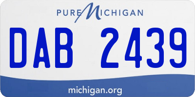 MI license plate DAB2439