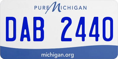 MI license plate DAB2440