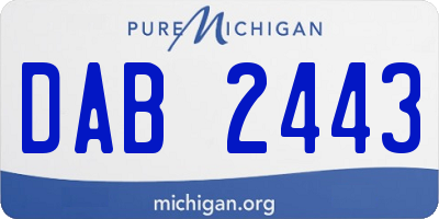 MI license plate DAB2443