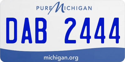 MI license plate DAB2444