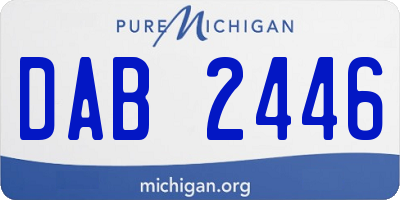 MI license plate DAB2446