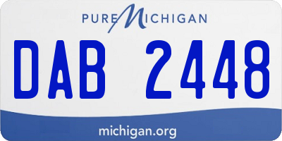MI license plate DAB2448