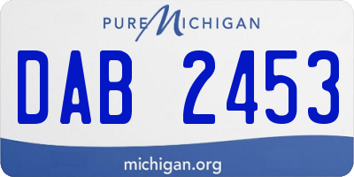 MI license plate DAB2453
