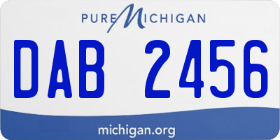 MI license plate DAB2456