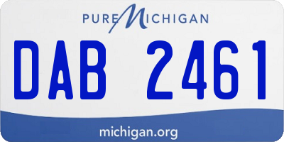 MI license plate DAB2461