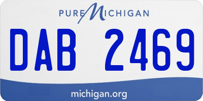 MI license plate DAB2469