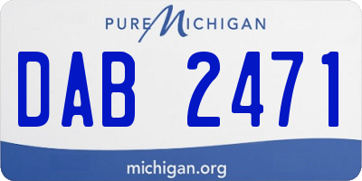 MI license plate DAB2471